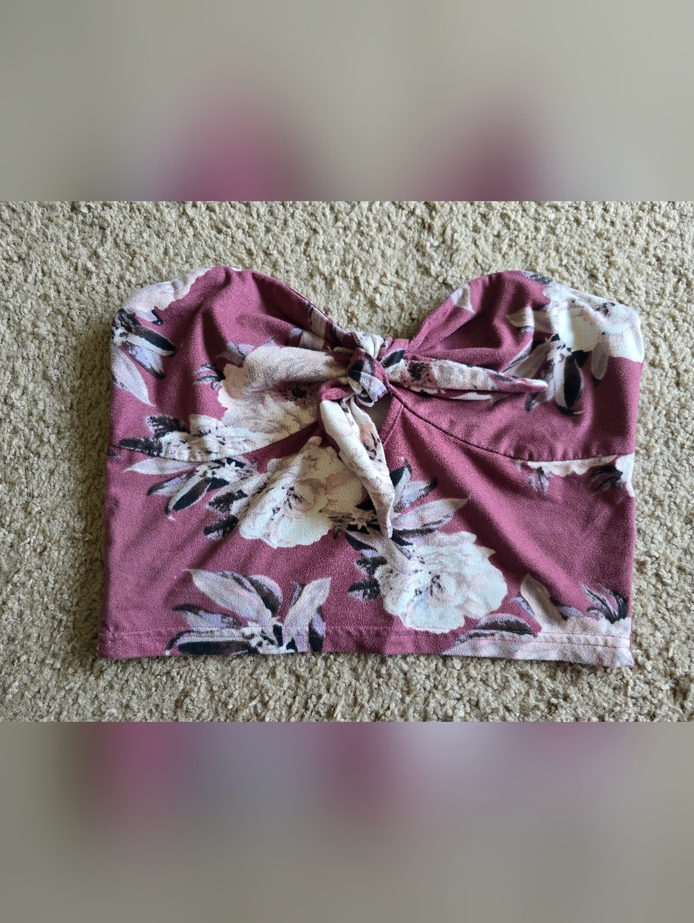 Charlotte Russe mauve floral top
